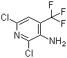 structure of CAS# 175277-67-5, 2,6-Dichloro-4-(trifluoromethyl)-3-pyridinamine