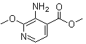 structure of CAS# 175965-76-1, 3-Amino-2-methoxy-4-pyridinecarboxylic acid methyl ester