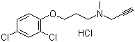 N-Methyl-N-propargyl-3-(2,4-dichlorophenoxy)propylamine hydrochloride molecular structure (CAS 17780-75-5)