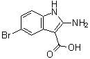 2-Amino-5-bromo-1H-indole-3-carboxylic acid molecular structure (CAS 1784331-41-4)