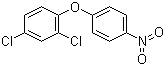 structure of CAS# 1836-75-5, Nitrofen;2,4-Dichloro-4'-nitrodiphenyl ether; 2,4-Dichlorophenyl-4'-nitrophenyl ether; 2,4-Dichloro-1-(4-nitrophenoxy)benzene