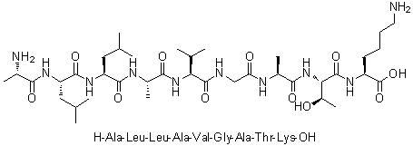 L-Alanyl-L-leucyl-L-leucyl-L-alanyl-L-valylglycyl-L-alanyl-L-threonyl-L-lysine molecular structure (CAS 184297-65-2)
