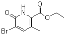 structure of CAS# 1849594-85-9, 5-Bromo-1,6-dihydro-3-methyl-6-oxo-2-pyridinecarboxylic acid ethyl ester