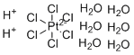 结构式 CAS# 18497-13-7, 氯铂酸六水合物