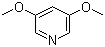 结构式 CAS# 18677-48-0, 3,5-二甲氧基吡啶