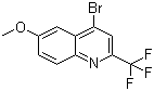4-Bromo-6-methoxy-2-(trifluoromethyl)quinoline molecular structure (CAS 18706-38-2)