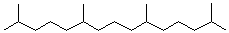 structure of CAS# 1921-70-6, 2,6,10,14-Tetramethylpentadecane;Bute hydrocarbon; NSC 114852; Norphytan; Norphytane; Pristan; Pristane