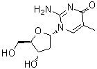 structure of CAS# 19316-88-2, 2'-Deoxy-5-methylisocytidine;2-Amino-1-(2-deoxy-beta-D-erythro-pentofuranosyl)-5-methyl-4(1H)-pyrimidinone