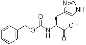 结构式 CAS# 19728-57-5, N-苄氧羰基-DL-组氨酸