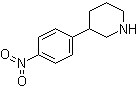 3-(4-硝基苯基)哌啶分子结构 (CAS 19733-55-2)