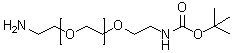 结构式 CAS# 198227-38-2, alpha-(2-氨基乙基)-omega-[2-[[叔丁氧羰基]氨基]乙氧基]-聚氧乙烯