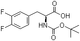 structure of CAS# 198474-90-7, Boc-3,4-difluoro-L-phenylalanine;Boc-Phe(3,4-DiF)-OH; Boc-L-3,4-Difluorophe; tert-Butoxycarbonyl-L-3,4-difluorophenylalanine