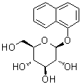 structure of CAS# 19939-82-3, 1-Naphthyl beta-D-glucopyranoside;1-Naphthyl beta-D-glucoside
