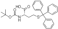 结构式 CAS# 201419-16-1, N-[叔丁氧羰基]-S-(三苯基甲基)-L-高半胱氨酸