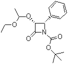 结构式 CAS# 201856-57-7, (3R,4S)-3-(1-乙氧乙氧基)-2-氧-4-苯基-吖丁啶羧酸叔丁基酯
