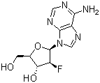 9-(2-Deoxy-2-fluoro-beta-D-arabinofuranosyl)adenine molecular structure (CAS 20227-41-2)