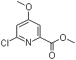 结构式 CAS# 204378-41-6, 6-氯-4-甲氧基-2-吡啶羧酸甲酯