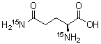 结构式 CAS# 204451-48-9, L-谷氨酰胺-<sup>15</sup>N<sub>2</sub>