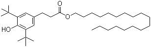 Octadecyl 3-(3,5-di-tert-butyl-4-hydroxyphenyl)propionate molecular structure (CAS 2082-79-3)