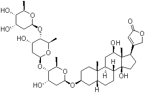 Digoxin molecular structure (CAS 20830-75-5)