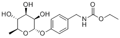 结构式 CAS# 208346-80-9, 乙基4-(鼠李糖基氧基)苄基氨基甲酸酯