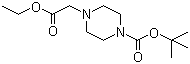 结构式 CAS# 209667-59-4, 1-Boc-4-乙氧基羰基甲基哌嗪; 4-乙氧基羰基甲基哌嗪-1-羧酸叔丁酯