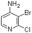 3-Bromo-2-chloro-4-pyridinamine molecular structure (CAS 215364-85-5)