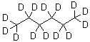 结构式 CAS# 21666-38-6, 全氘代己烷; 己烷-d<sub>14</sub>