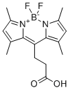 结构式 CAS# 216961-95-4, [4-(3,5-二甲基-1H-吡咯-2-基-κN)-4-(3,5-二甲基-2H-吡咯-2-亚基-κN)丁酸](二氟)硼
