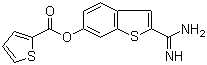 2-Thiophenecarboxylic acid 2-(aminoiminomethyl)benzo[b]thien-6-yl ester molecular structure (CAS 217099-43-9)