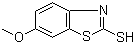 结构式 CAS# 2182-73-2, 2-巯基-6-甲氧基苯并噻唑