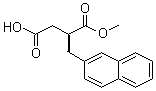 结构式 CAS# 220497-75-6, (S)-2-(2-萘甲基)琥珀酸 1-甲酯