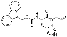 N-[(9H-Fluoren-9-ylmethoxy)carbonyl]-L-histidine 2-propen-1-yl ester molecular structure (CAS 220932-33-2)