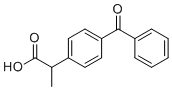 结构式 CAS# 22410-97-5, 2-(4-苯甲酰基苯基)丙酸