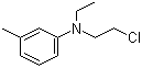 结构式 CAS# 22564-43-8, N-乙基-N-氯乙基-3-甲基苯胺