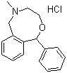 结构式 CAS# 23327-57-3, 盐酸奈福泮; 盐酸甲苯氧辛啶; 5-甲基-1-苯基-3,4,5,6-四氢-1H-2,5-氧氮苯并辛因盐酸盐