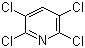 结构式 CAS# 2402-79-1, 2,3,5,6-四氯吡啶