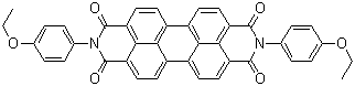 结构式 CAS# 24108-89-2, 颜料红 123; 苝四羧酸-双(4-乙氧基苯基)酰亚胺