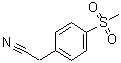 structure of CAS# 25025-07-4, 4-(Methylsulfonyl)benzeneacetonitrile;(4-(Methanesulfonyl)phenyl)acetonitrile