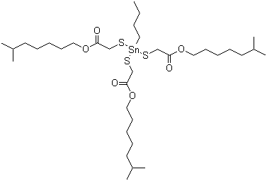 Triisooctyl 2,2',2''-[(butylstannylidyne)tris(thio)]triacetate molecular structure (CAS 25852-70-4)