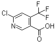 结构式 CAS# 261635-77-2, 6-氯-4-(三氟甲基)-3-吡啶羧酸