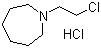 结构式 CAS# 26487-67-2, 2-(环己亚氨基)乙基氯盐酸盐; 1-(2-氯乙基)氮杂环庚烷盐酸盐