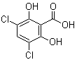 3,5-Dichloro-2,6-dihydroxybenzoic acid molecular structure (CAS 26754-76-7)