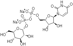 Uridine 5'-diphosphoglucose disodium salt molecular structure (CAS 28053-08-9)