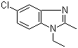 5-Chloro-1-ethyl-2-methylbenzimidazole molecular structure (CAS 2818-76-0)
