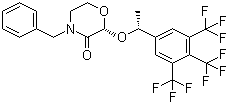 (2R)-4-苄基-2-[(1R)-1-[3,5-双(三氟甲基)苯基]乙氧基]吗啉-3-酮分子结构 (CAS 287930-75-0)