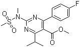 structure of CAS# 289042-11-1, Methyl 4-(4-fluorophenyl)-6-isopropyl-2-[(N-methyl-N-methylsulfonyl)amino]pyrimidine-5-carboxylate;4-(4-Fluorophenyl)-6-isopropyl-2-[(methanesulfonyl)methylamino]pyrimidine-5-carboxylic acid methyl ester