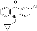 2-环丙甲基氨基-5-氯二苯甲酮分子结构 (CAS 2897-00-9)