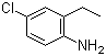 structure of CAS# 30273-39-3, 4-Chloro-2-ethylaniline;(4-Chloro-2-ethylphenyl)amine