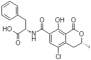 Phenylalanine-ochratoxin A molecular structure (CAS 303-47-9)